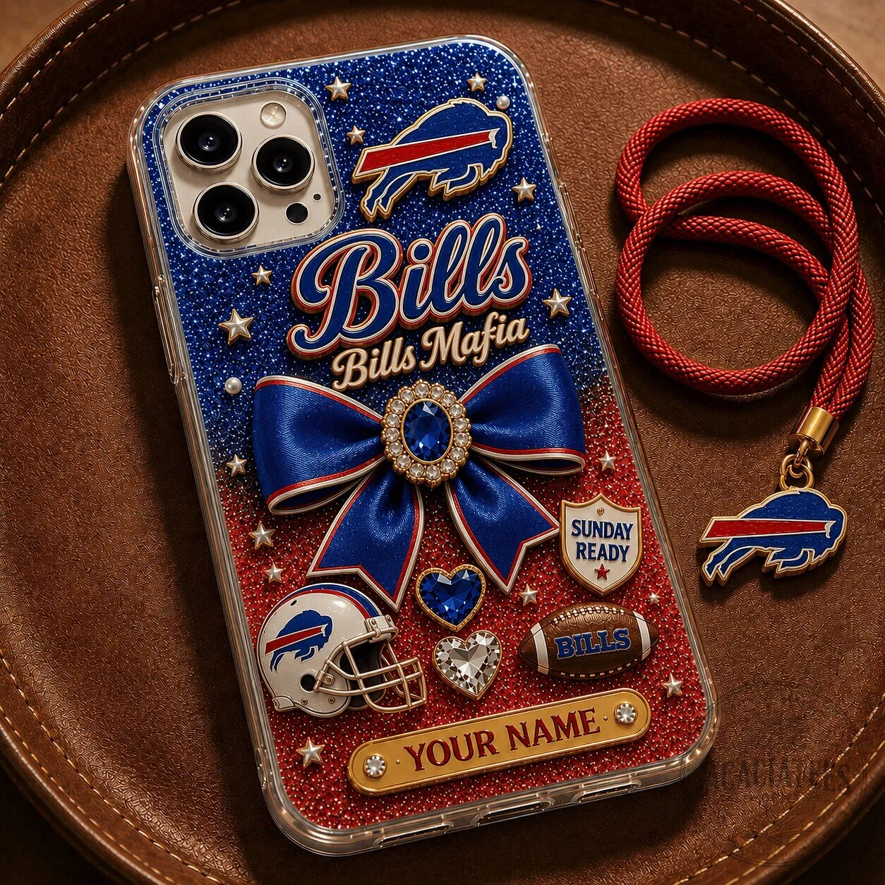 Buffalo Bills Mafia Football Team Personalized Glitter Phone Case