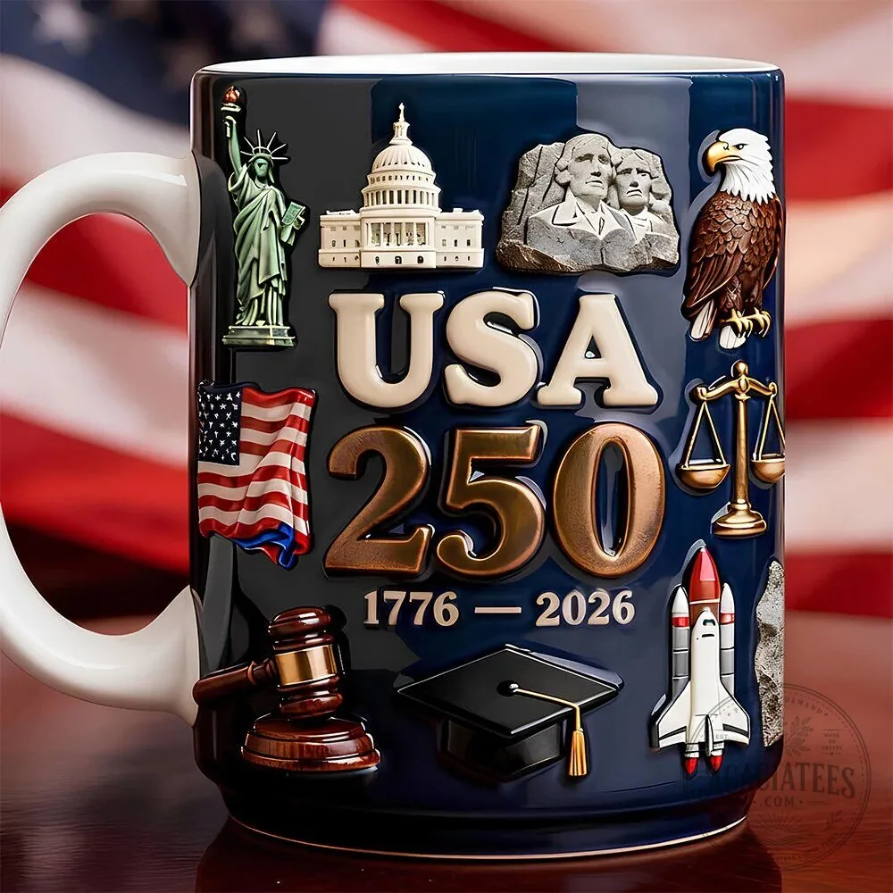 USA 250th Anniversary 1776-2026 Patriotic American Coffee Mug