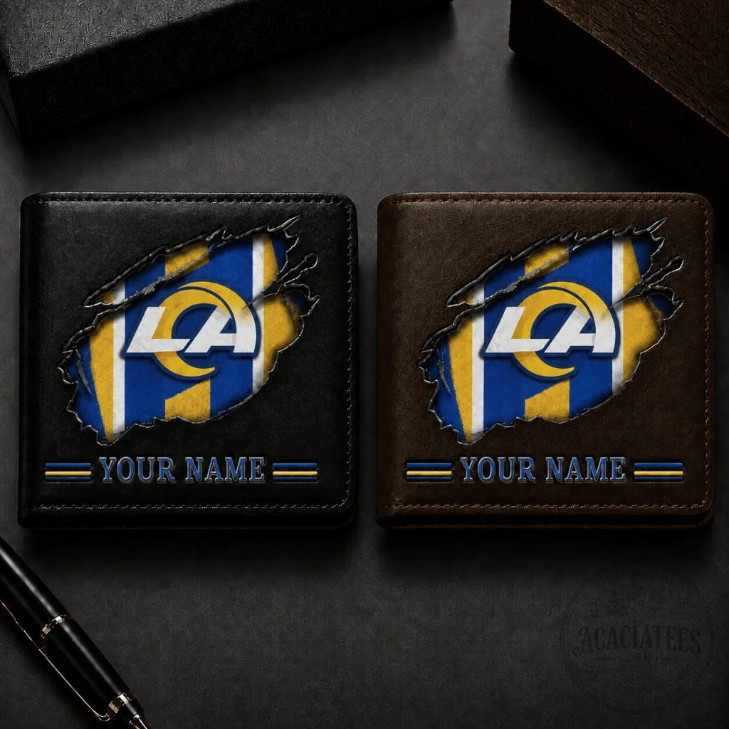Los Angeles Rams Personalized Football Team Logo Wallet Los Angeles Rams Personalized Football Team Logo Wallet