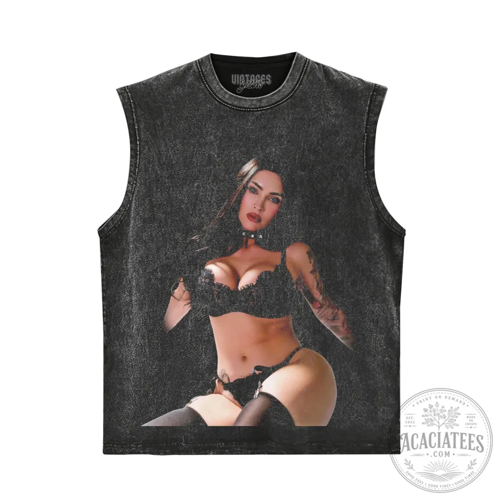 Megan Fox Black Lingerie Photo Shoot Tank Top for Women 15 Megan Fox Black Lingerie Photo Shoot Tank Top for Women