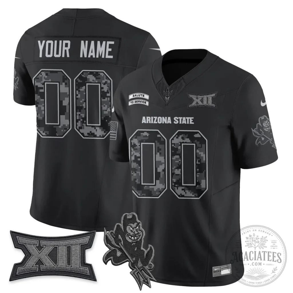 Arizona State Sun Devils Salute to Service Custom Football Jersey Arizona State Sun Devils Salute to Service Custom Football Jersey