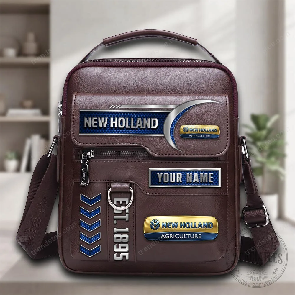 New Holland Agriculture Personalized Leather Crossbody Bag