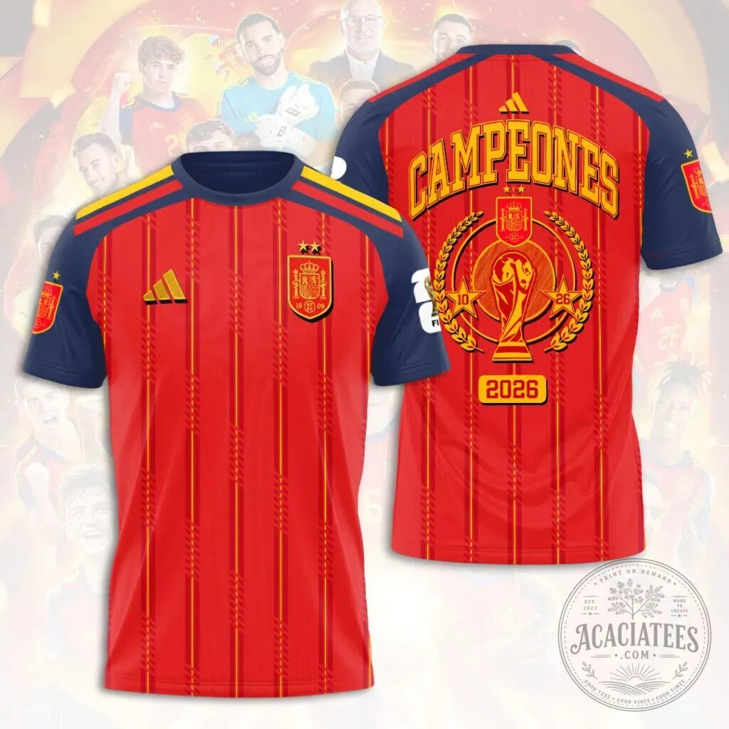 Exclusive Spain National Team 2026 FIFA World Cup Champions T-Shirt