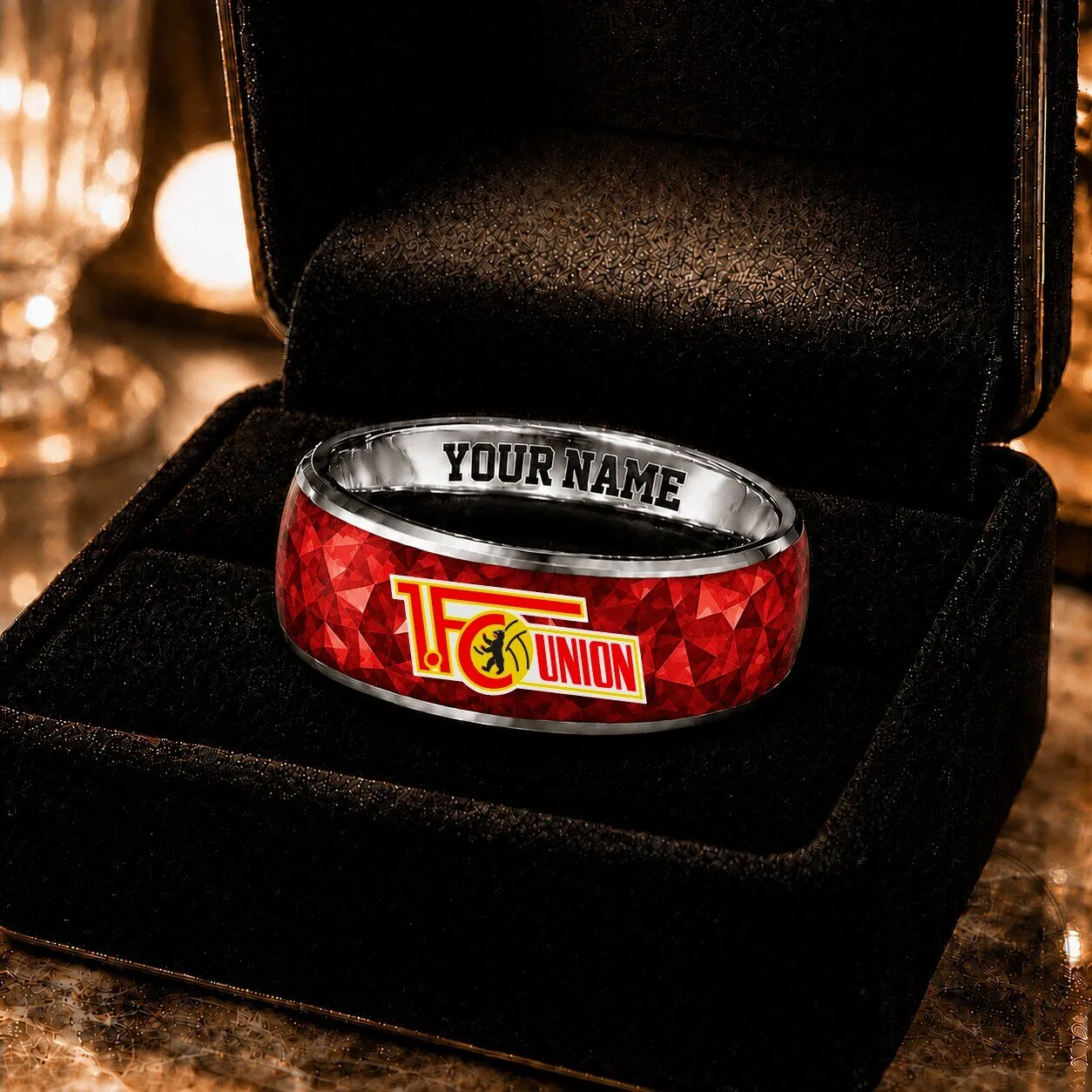 FC Union Berlin Bundesliga Custom Name Ring for Football Fans