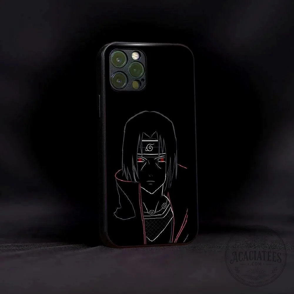 Naruto Shippuden Itachi Uchiha Anime Character Art Black Phone Case