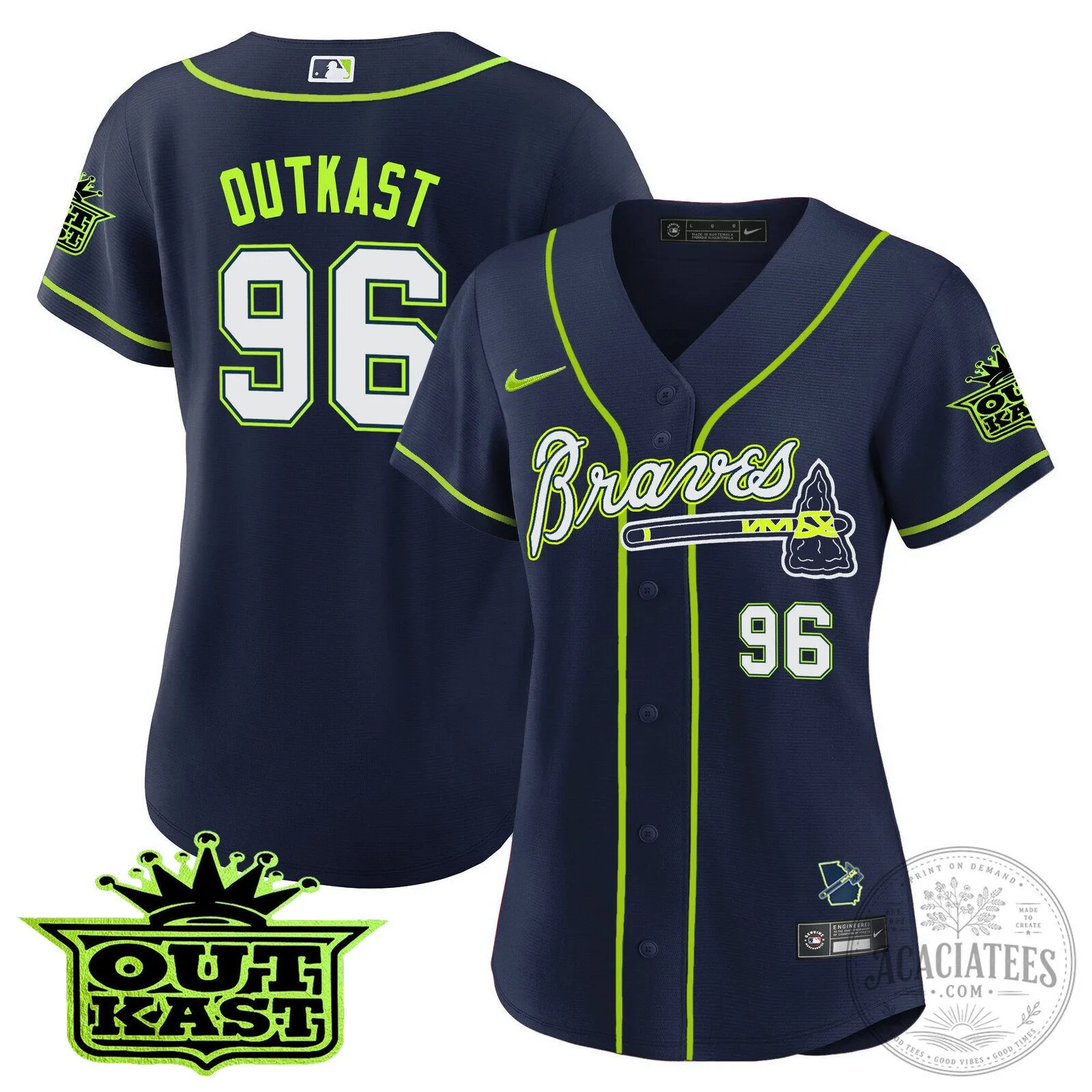 Ronald Acuña Jr. Atlanta Braves Outkast Baseball Jersey 59 Ronald Acuña Jr. Atlanta Braves Outkast Baseball Jersey