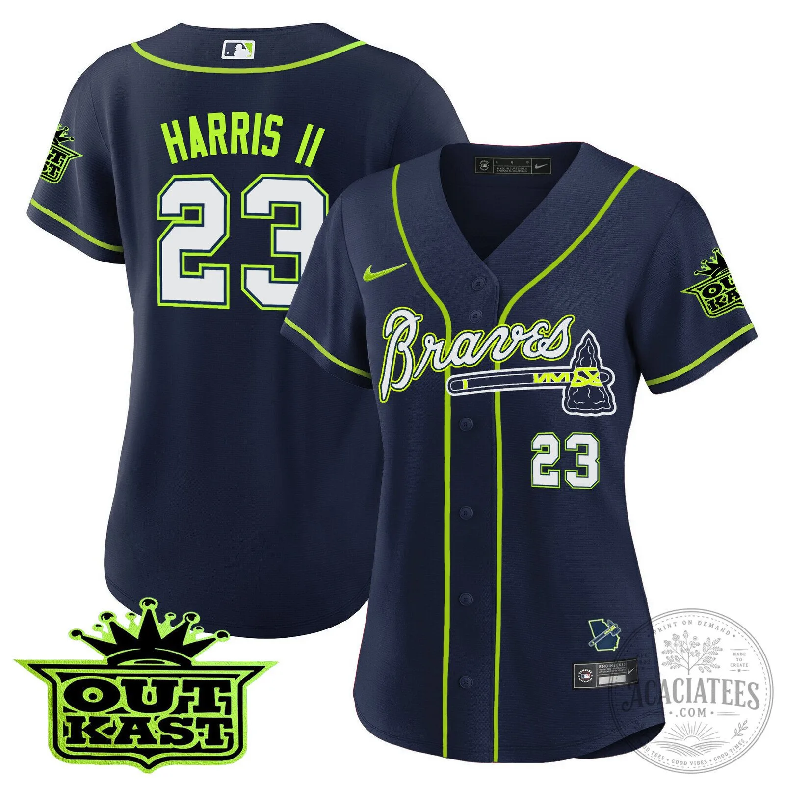 Ronald Acuña Jr. Atlanta Braves Outkast Baseball Jersey 63 Ronald Acuña Jr. Atlanta Braves Outkast Baseball Jersey