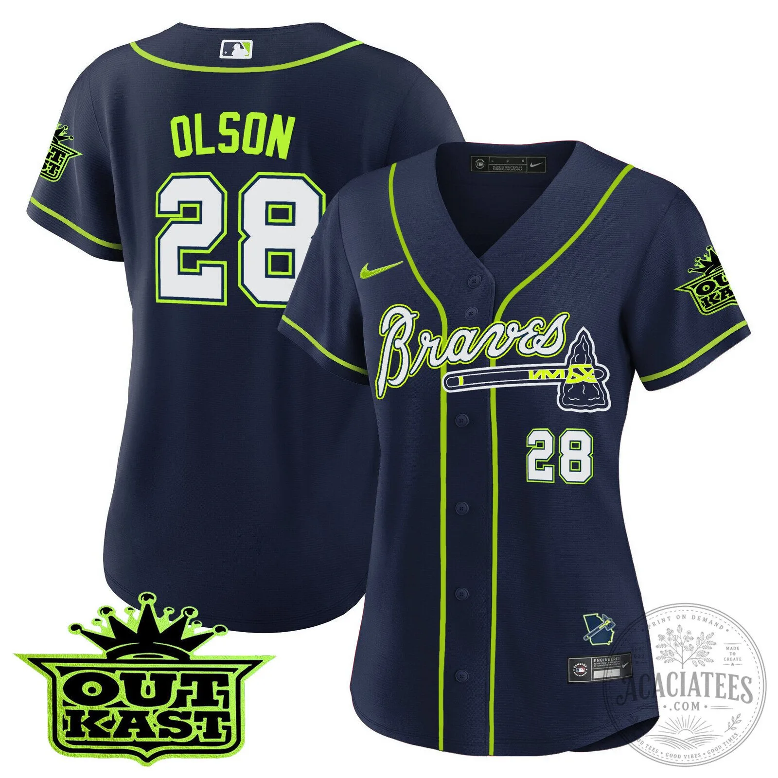 Ronald Acuña Jr. Atlanta Braves Outkast Baseball Jersey 64 Ronald Acuña Jr. Atlanta Braves Outkast Baseball Jersey