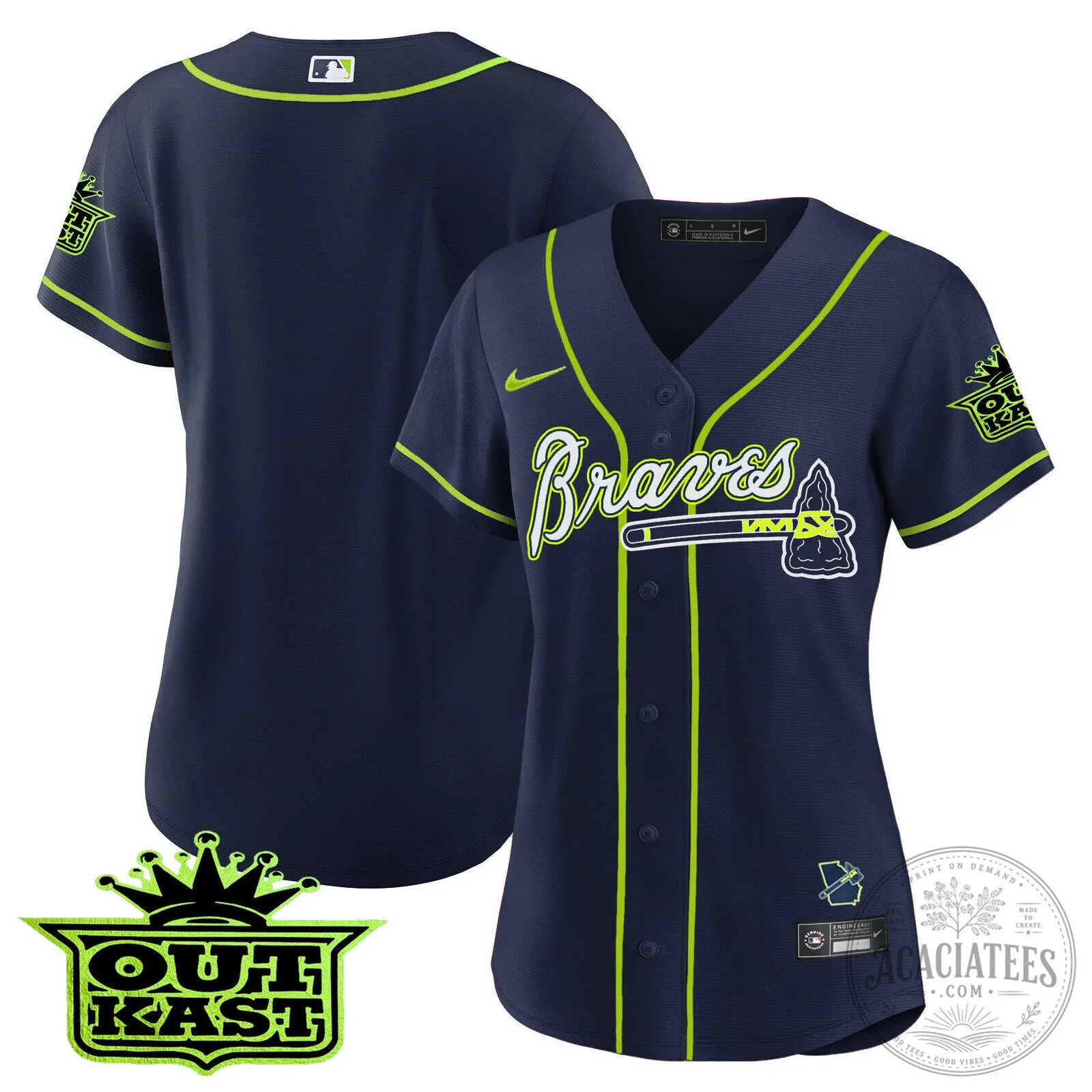 Ronald Acuña Jr. Atlanta Braves Outkast Baseball Jersey 66 Ronald Acuña Jr. Atlanta Braves Outkast Baseball Jersey