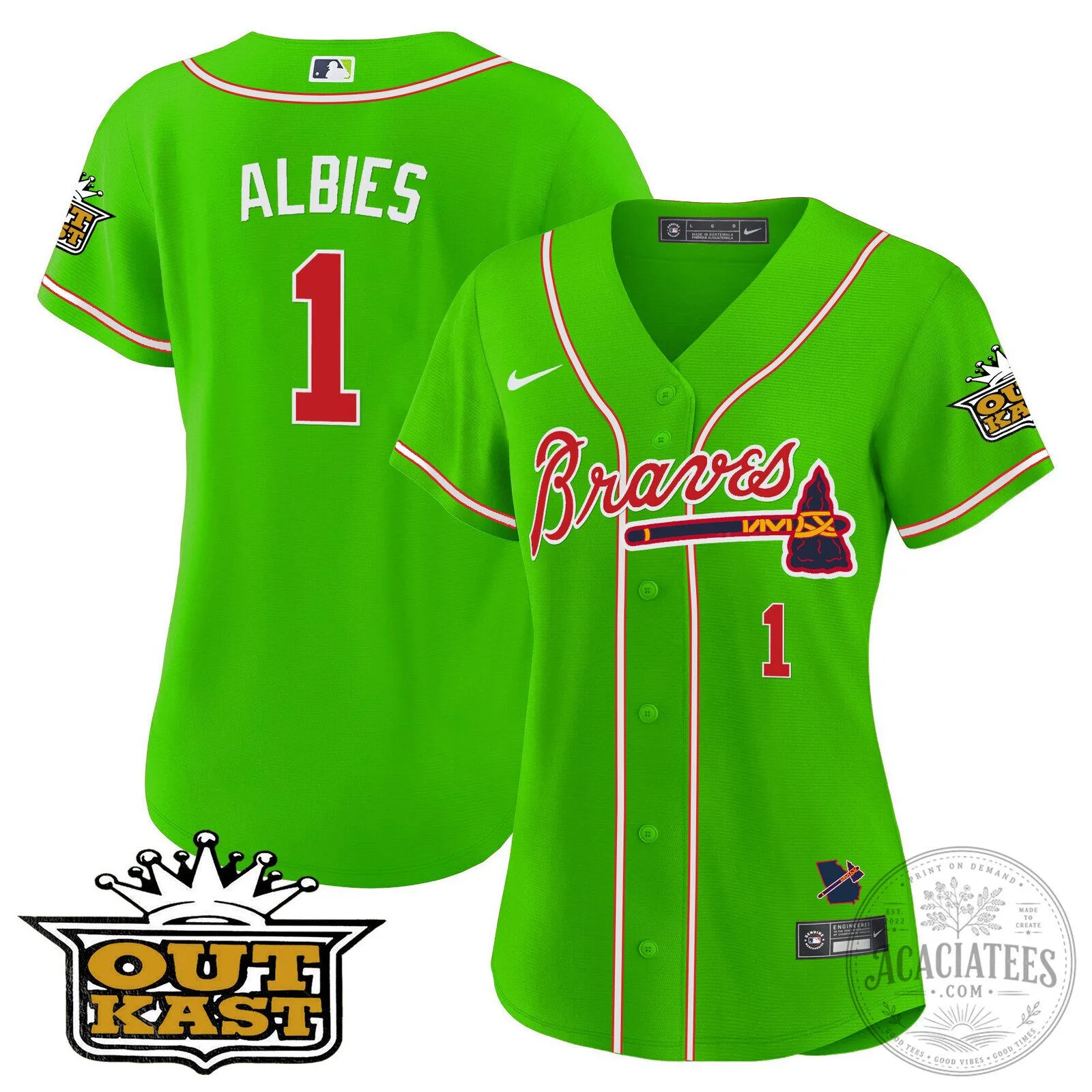 Ronald Acuña Jr. Atlanta Braves Outkast Baseball Jersey 74 Ronald Acuña Jr. Atlanta Braves Outkast Baseball Jersey