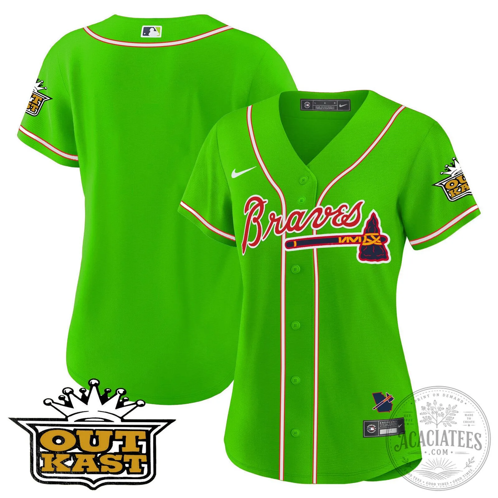 Ronald Acuña Jr. Atlanta Braves Outkast Baseball Jersey 75 Ronald Acuña Jr. Atlanta Braves Outkast Baseball Jersey