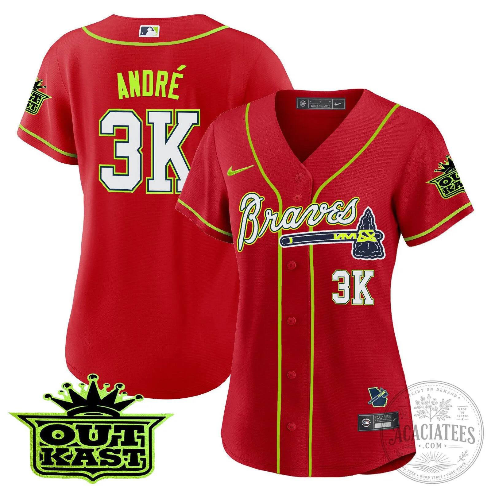 Ronald Acuña Jr. Atlanta Braves Outkast Baseball Jersey 78 Ronald Acuña Jr. Atlanta Braves Outkast Baseball Jersey