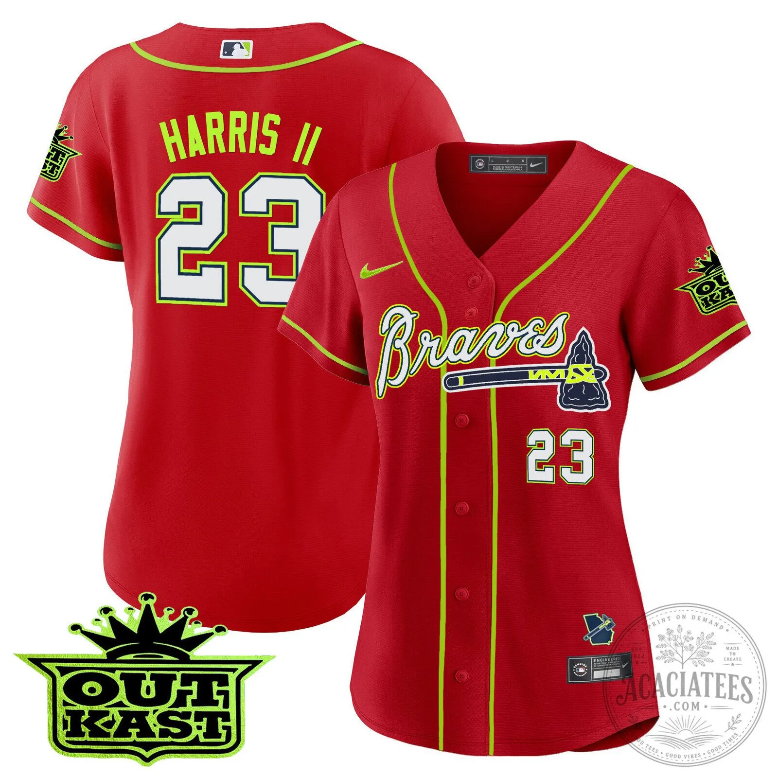 Ronald Acuña Jr. Atlanta Braves Outkast Baseball Jersey 81 Ronald Acuña Jr. Atlanta Braves Outkast Baseball Jersey