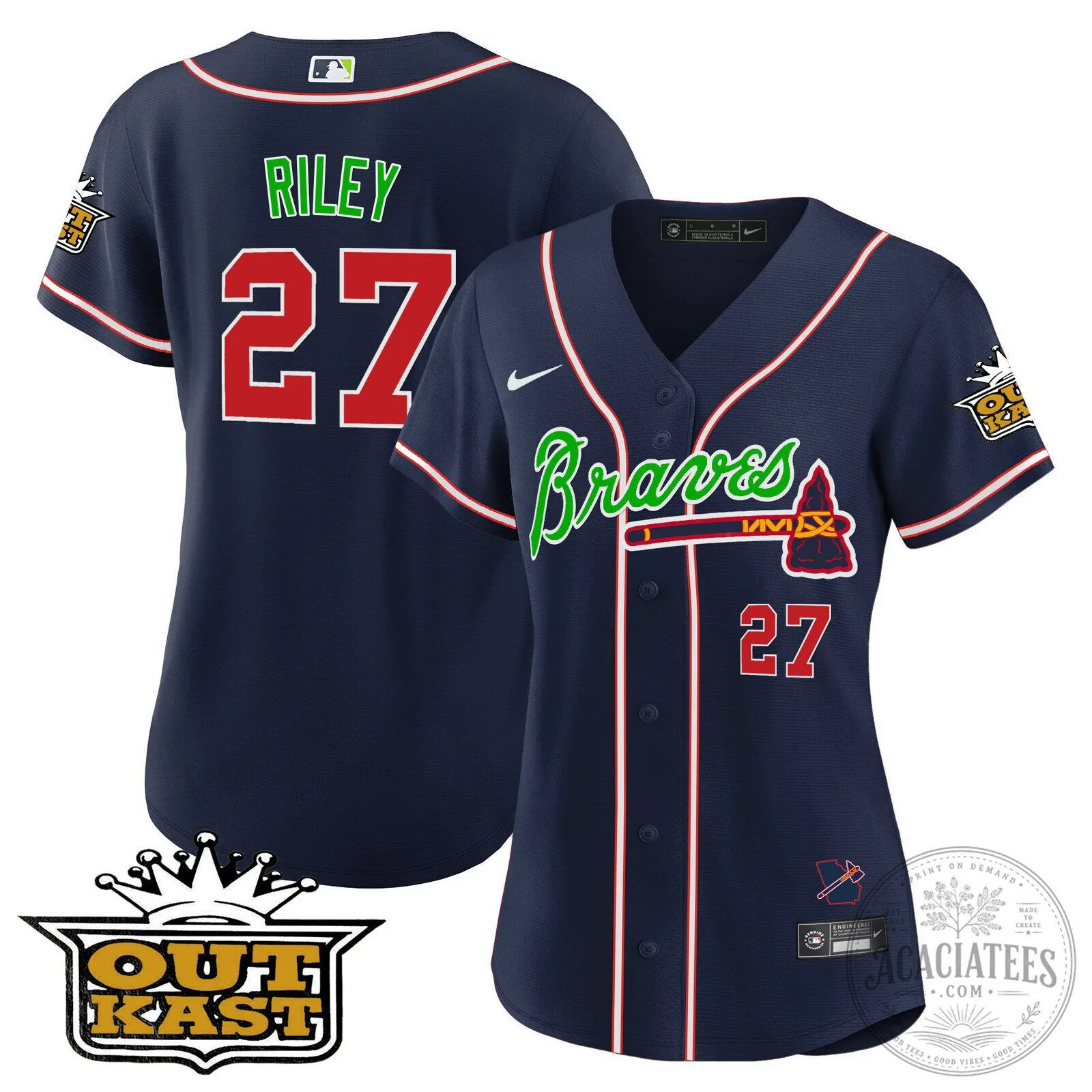 Ronald Acuña Jr. Atlanta Braves Outkast Baseball Jersey 89 Ronald Acuña Jr. Atlanta Braves Outkast Baseball Jersey