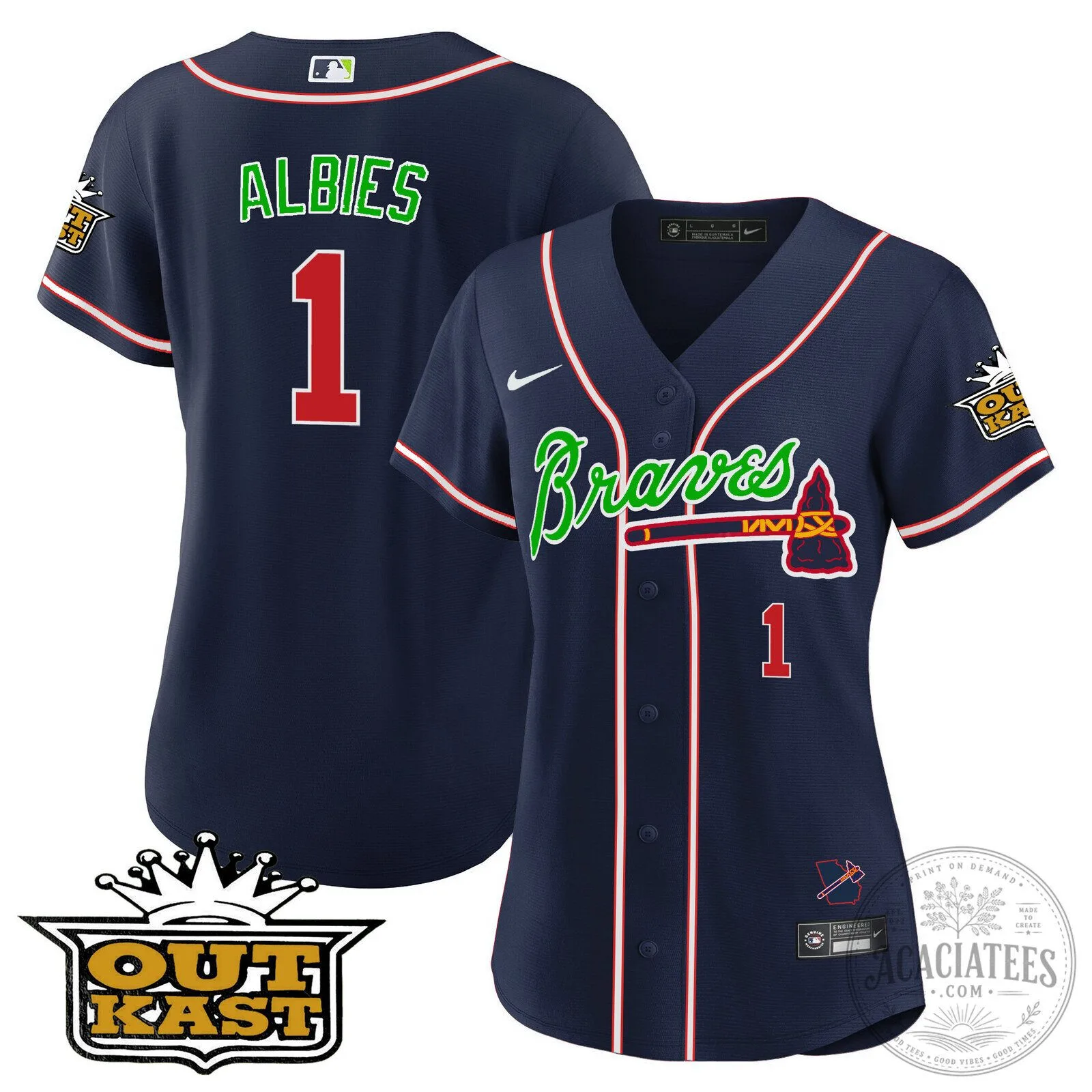 Ronald Acuña Jr. Atlanta Braves Outkast Baseball Jersey 92 Ronald Acuña Jr. Atlanta Braves Outkast Baseball Jersey