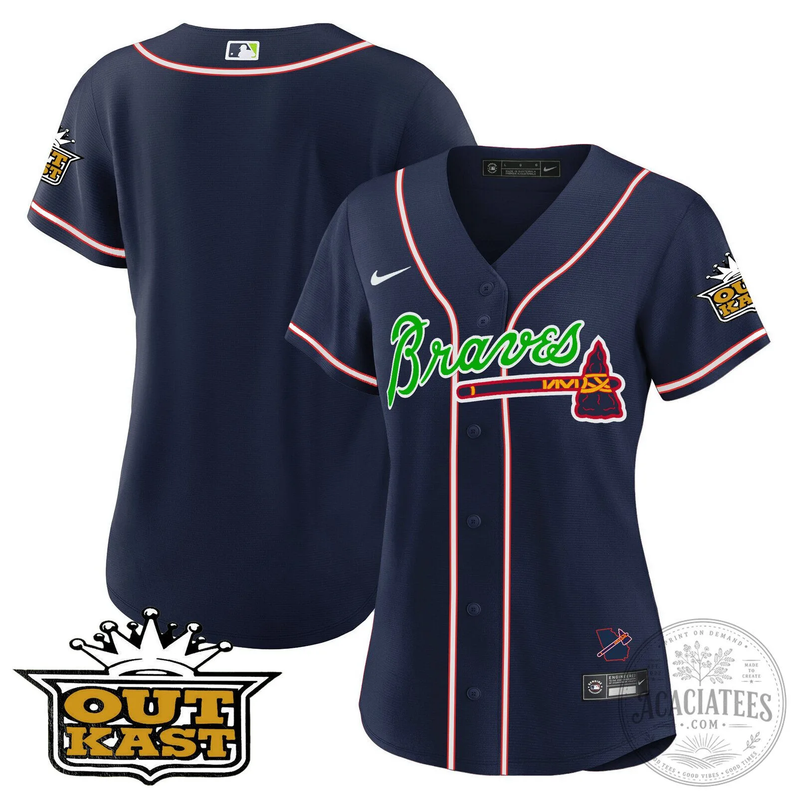 Ronald Acuña Jr. Atlanta Braves Outkast Baseball Jersey 93 Ronald Acuña Jr. Atlanta Braves Outkast Baseball Jersey