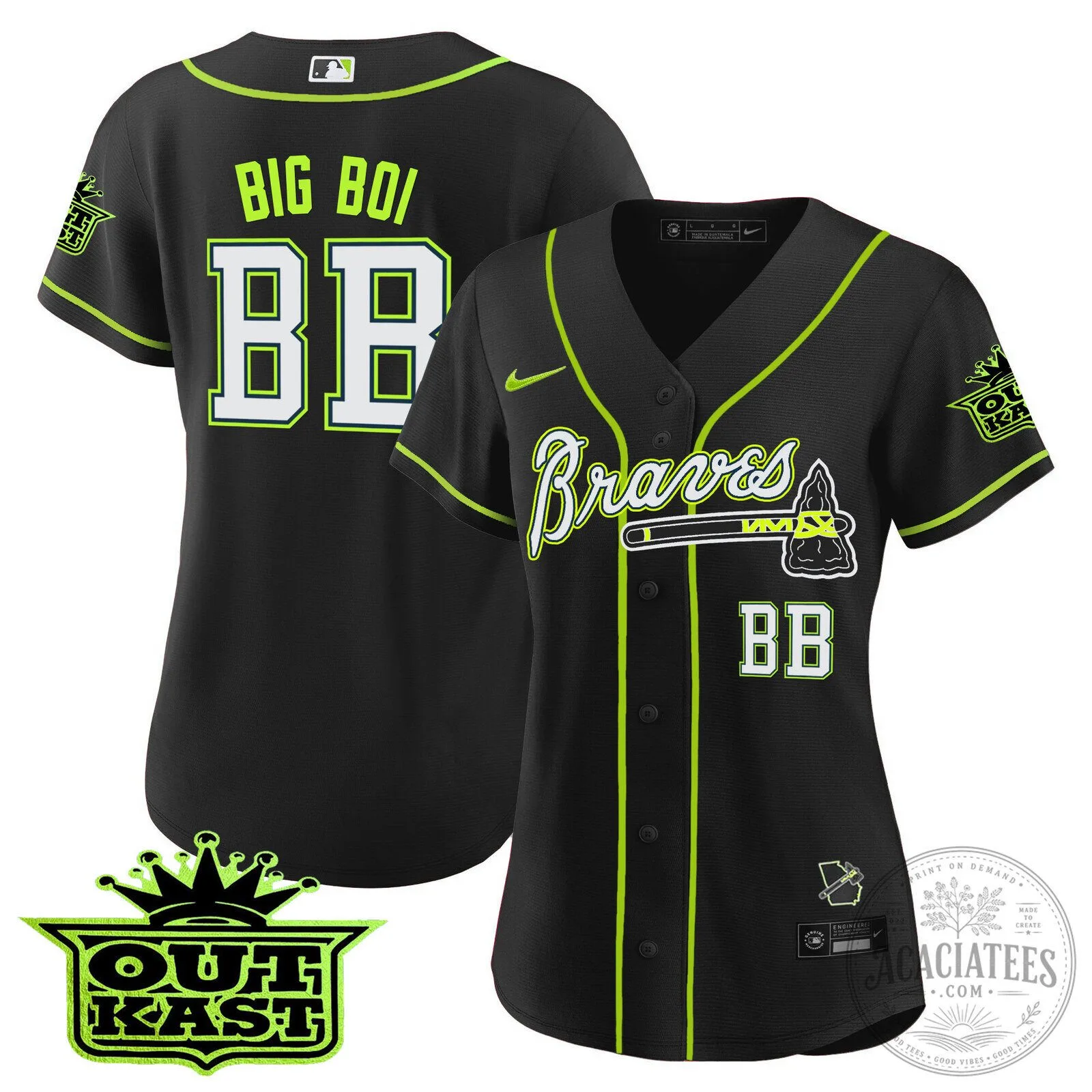 Ronald Acuña Jr. Atlanta Braves Outkast Baseball Jersey 97 Ronald Acuña Jr. Atlanta Braves Outkast Baseball Jersey