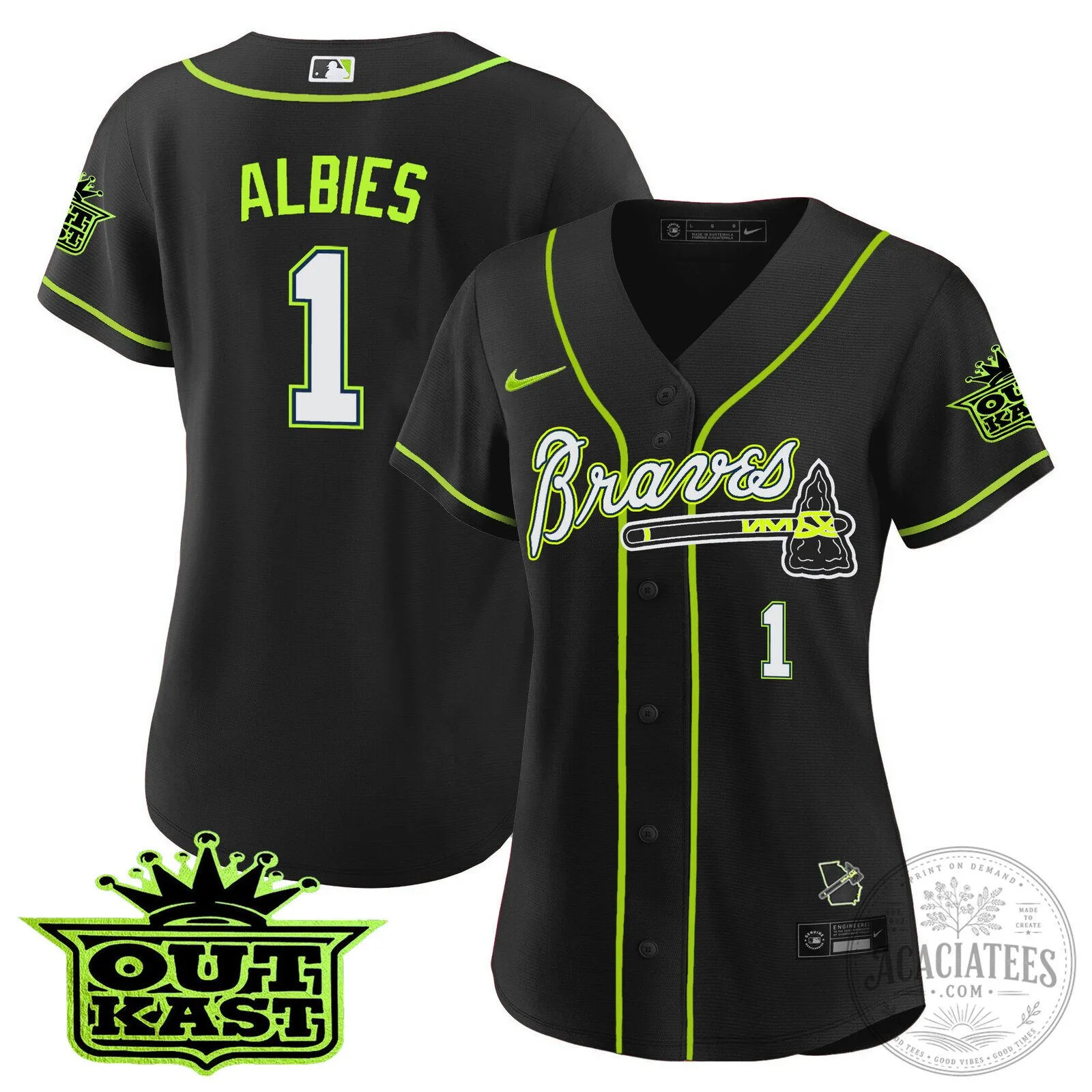 Ronald Acuña Jr. Atlanta Braves Outkast Baseball Jersey 101 Ronald Acuña Jr. Atlanta Braves Outkast Baseball Jersey