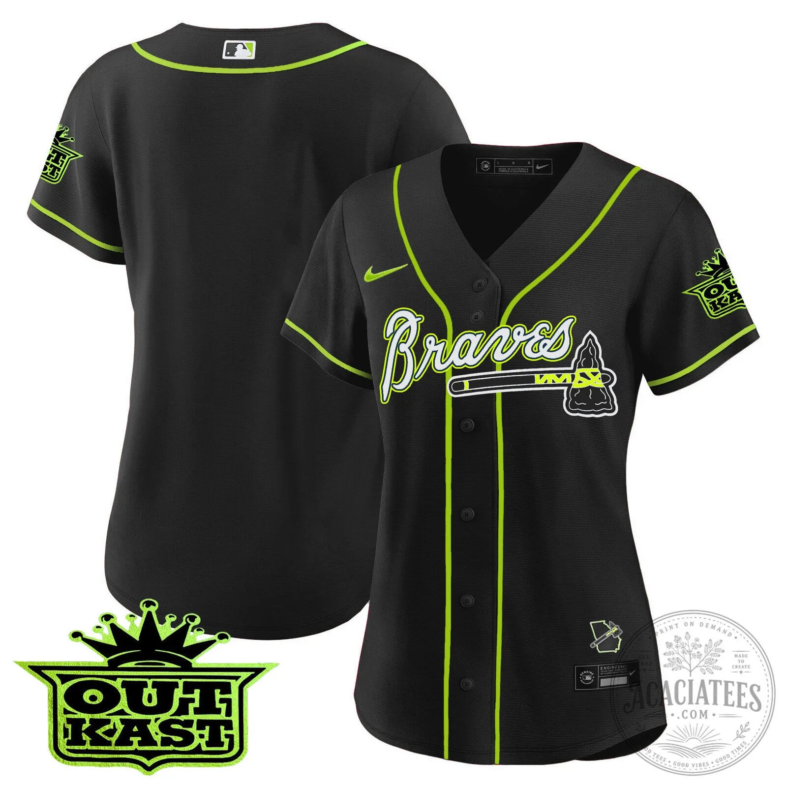 Ronald Acuña Jr. Atlanta Braves Outkast Baseball Jersey 102 Ronald Acuña Jr. Atlanta Braves Outkast Baseball Jersey