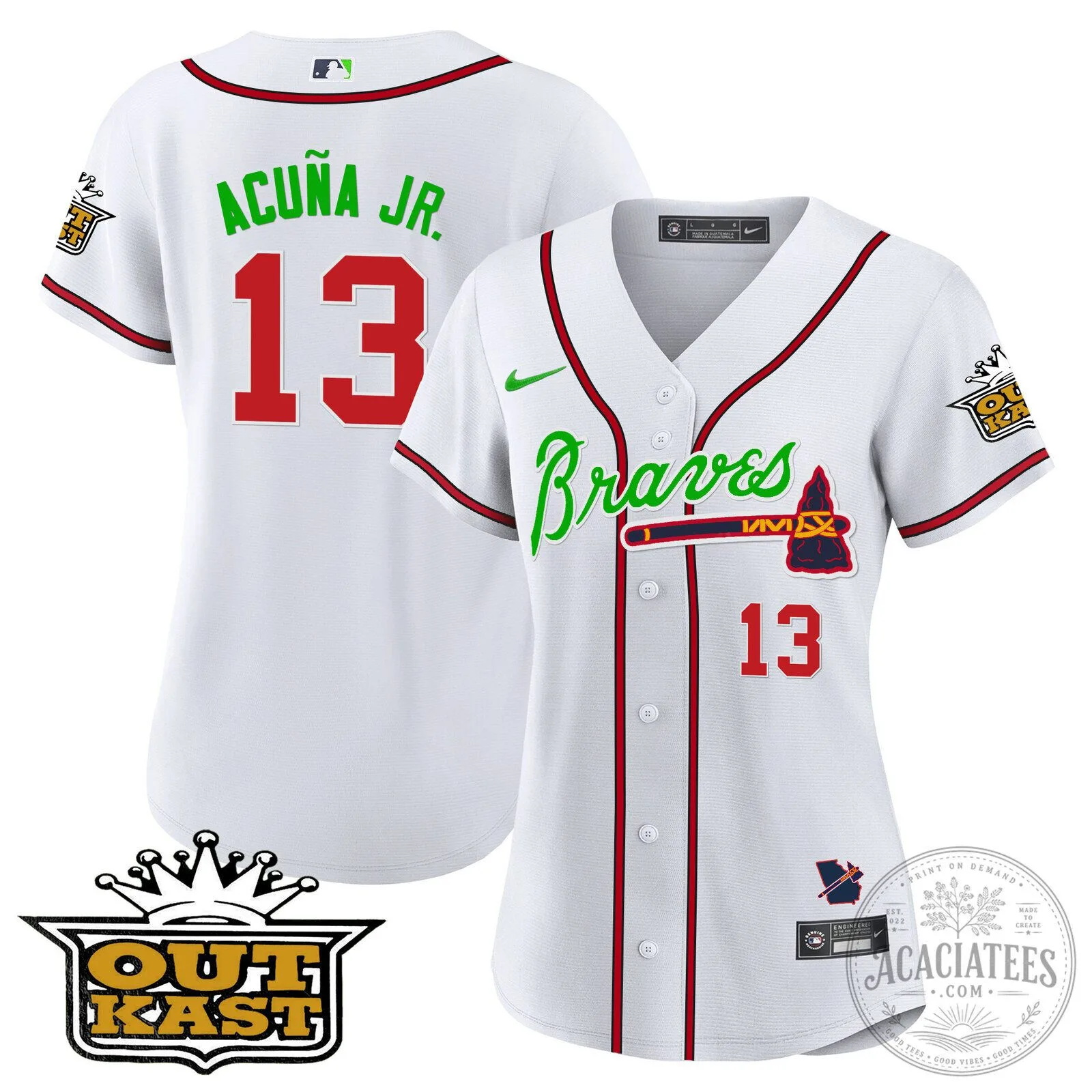 Ronald Acuña Jr. Atlanta Braves Outkast Baseball Jersey 103 Ronald Acuña Jr. Atlanta Braves Outkast Baseball Jersey