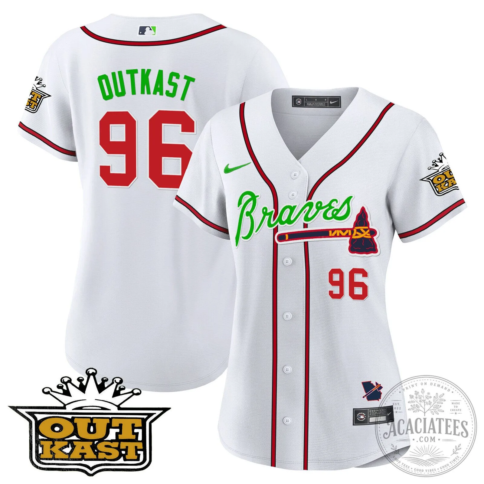 Ronald Acuña Jr. Atlanta Braves Outkast Baseball Jersey 104 Ronald Acuña Jr. Atlanta Braves Outkast Baseball Jersey