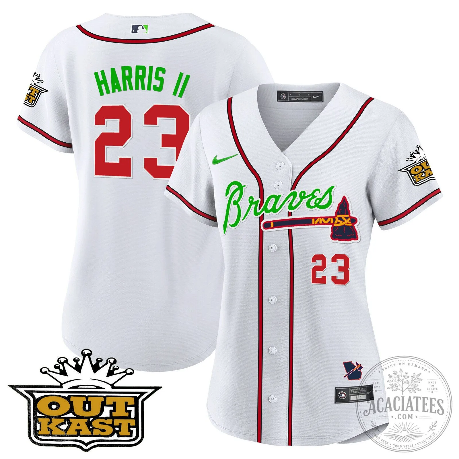 Ronald Acuña Jr. Atlanta Braves Outkast Baseball Jersey 108 Ronald Acuña Jr. Atlanta Braves Outkast Baseball Jersey