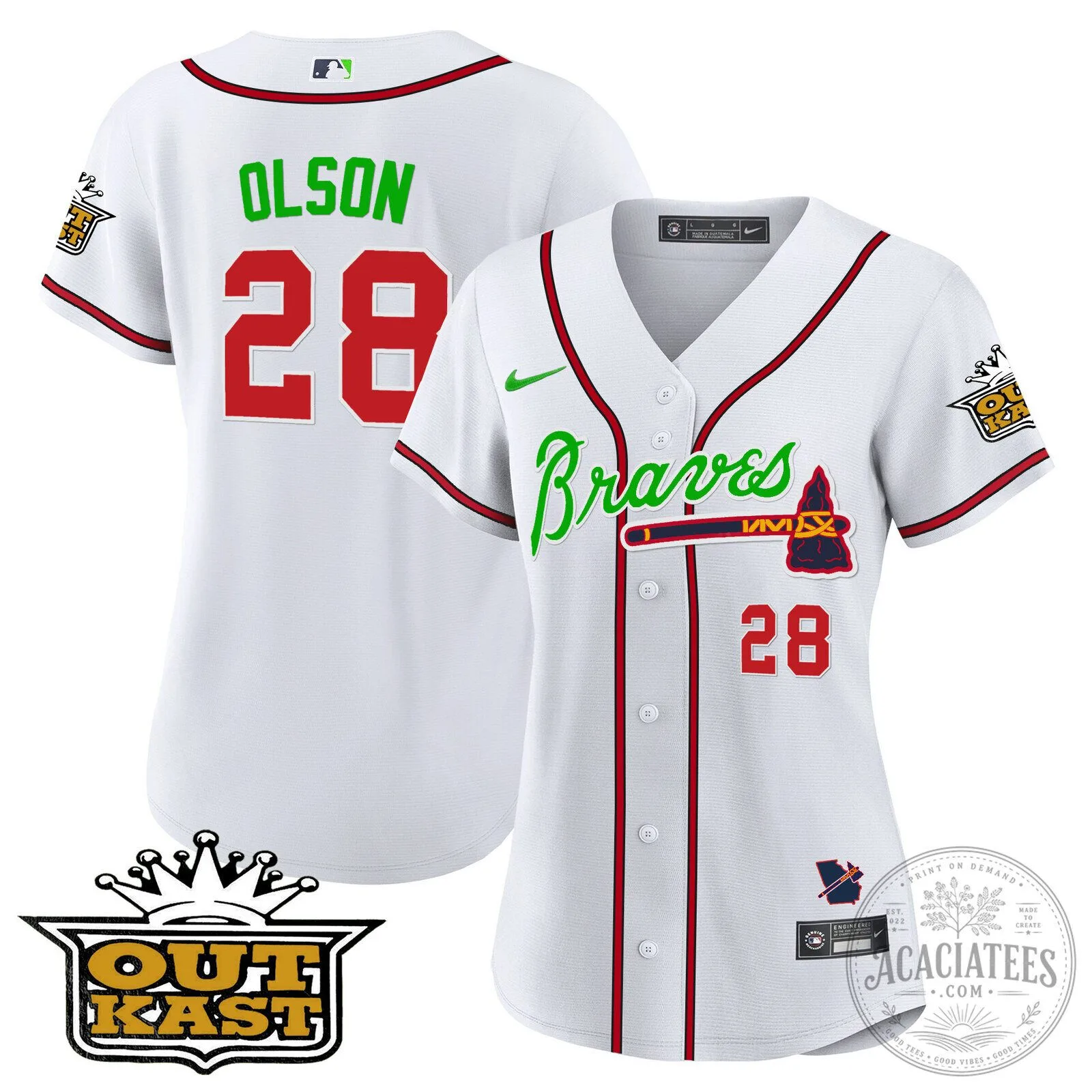 Ronald Acuña Jr. Atlanta Braves Outkast Baseball Jersey 109 Ronald Acuña Jr. Atlanta Braves Outkast Baseball Jersey