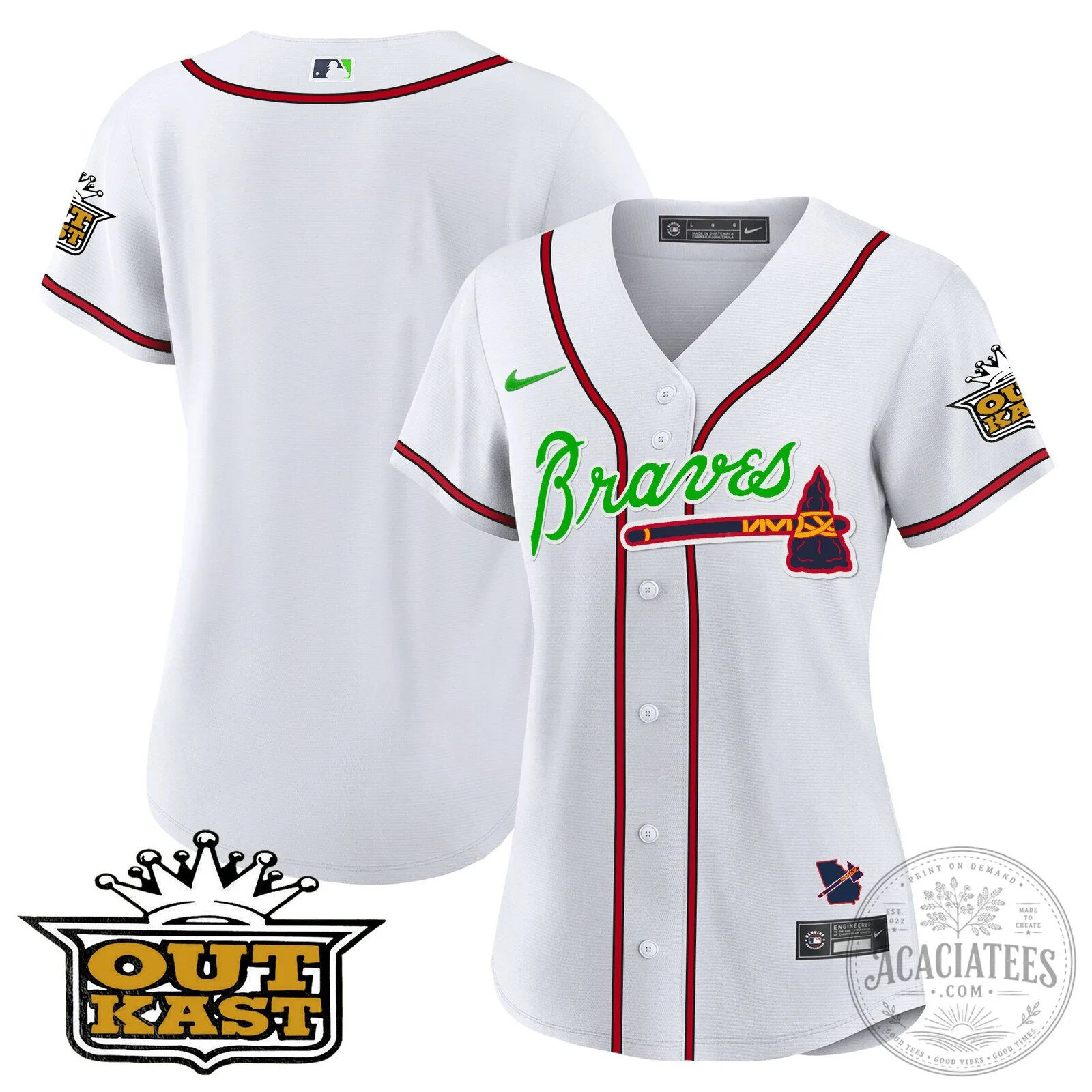 Ronald Acuña Jr. Atlanta Braves Outkast Baseball Jersey 111 Ronald Acuña Jr. Atlanta Braves Outkast Baseball Jersey
