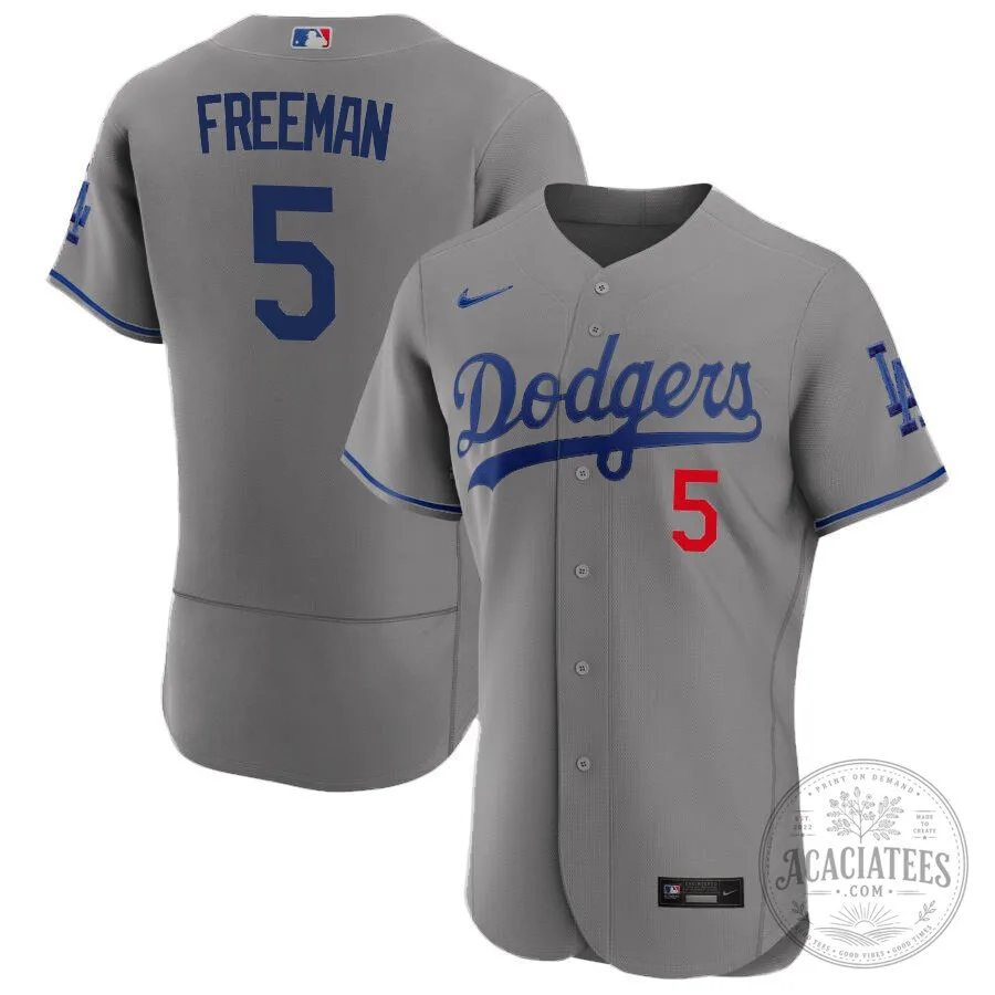 Los Angeles Dodgers Freddie Freeman Gray Baseball Jersey