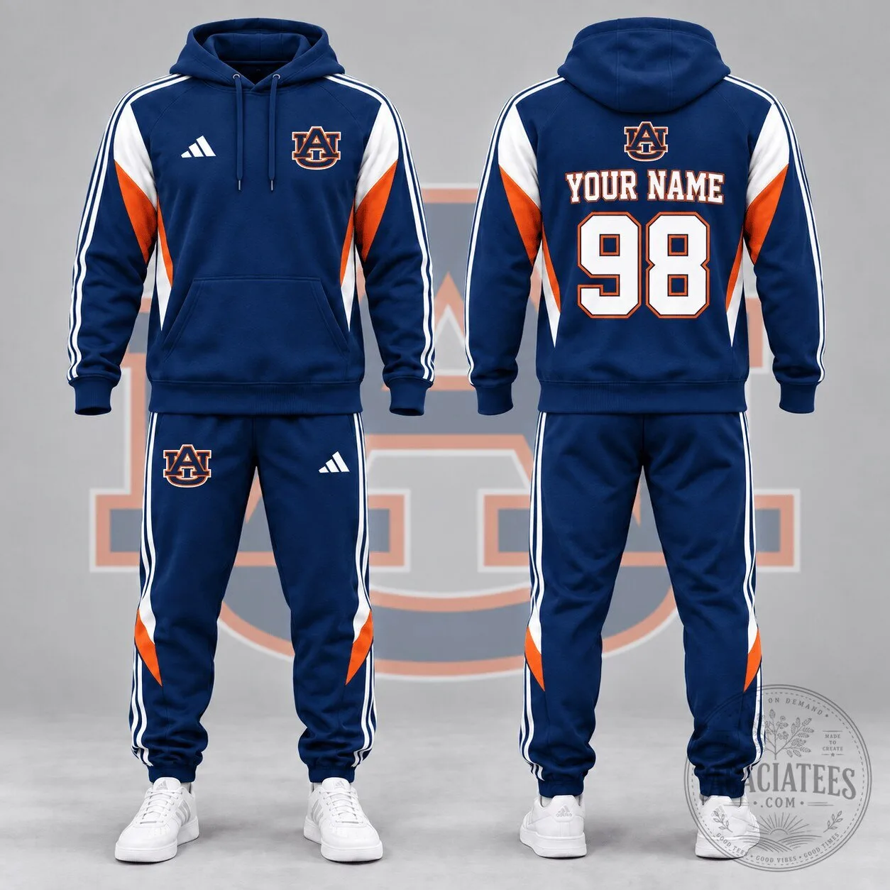 Auburn Tigers NCAA Personalized Sideline Spirit Hoodie