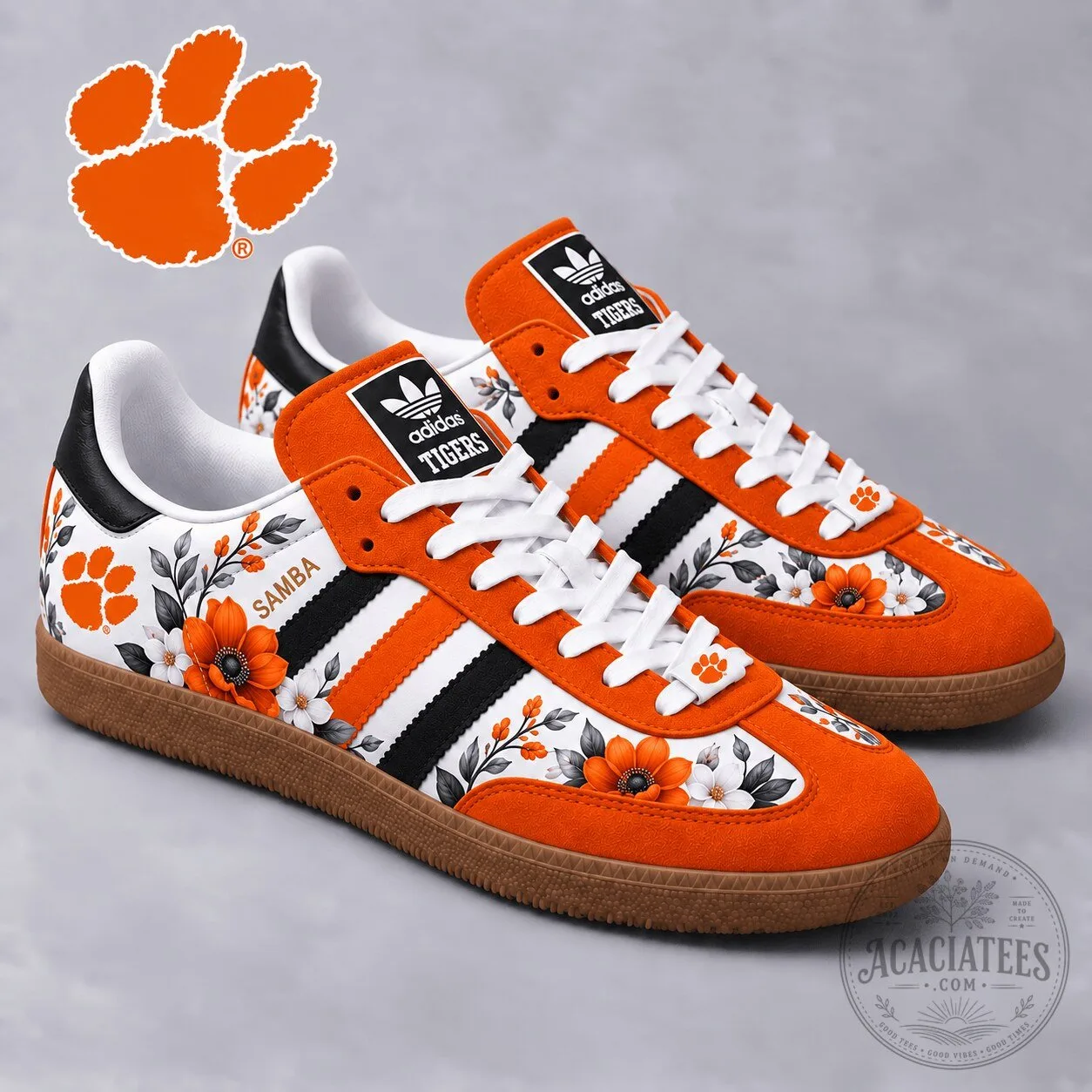 Clemson Tigers NCAA Heritage Floral Samba Shoes