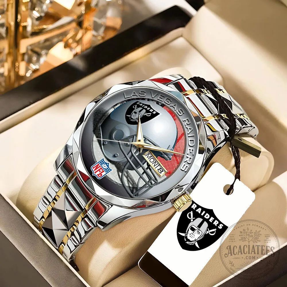 Las Vegas Raiders NFL Football Team Logo Quartz Watch