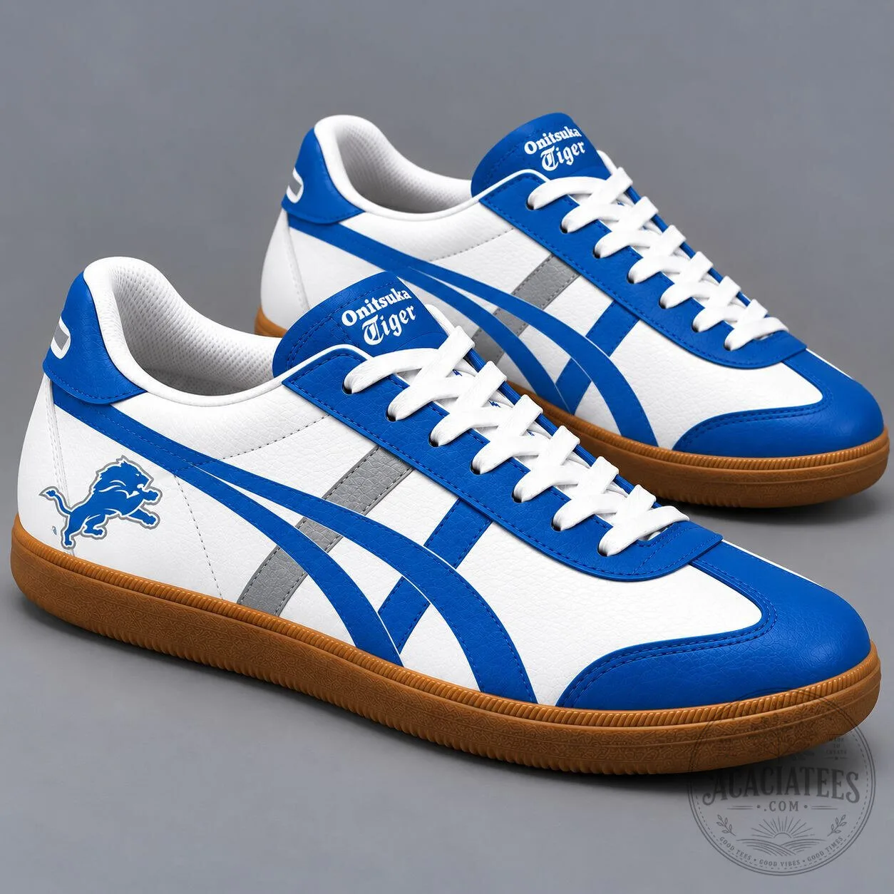 Detroit Lions NFL Team Pride Onitsuka Tiger Sneakers Shoes