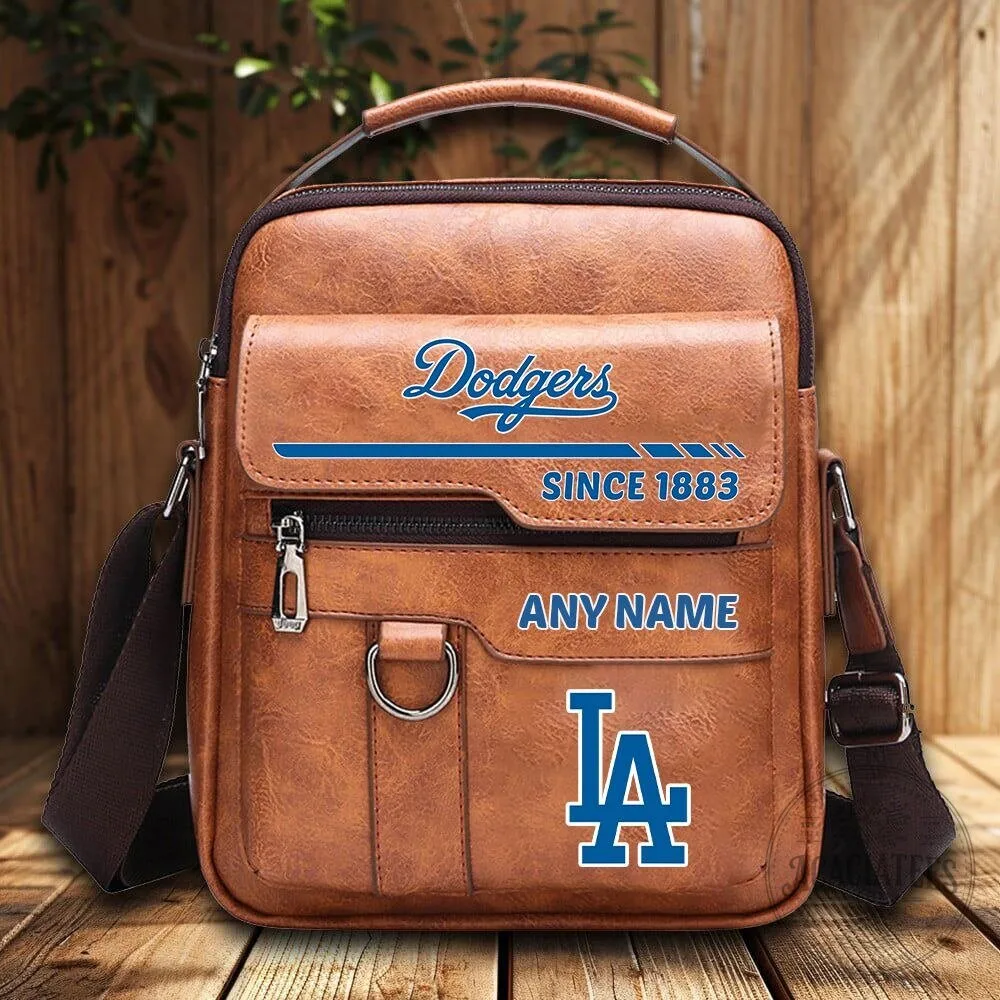 Los Angeles Dodgers Personalized Vintage PU Leather Shoulder Bag