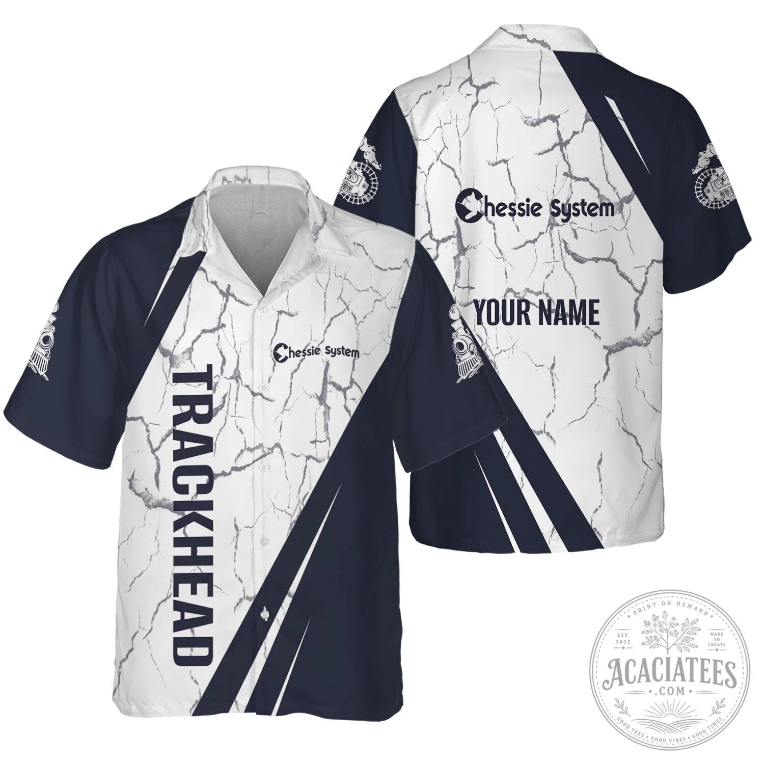 Personalized Chessie System Railroad Trackhead Hawaiian Shirt