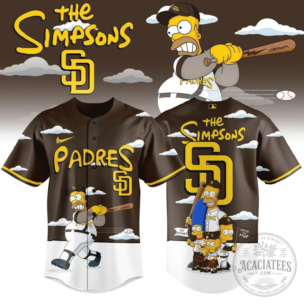 Homer Simpson Baseball Jersey from The Simpsons - San Diego Padres Edition