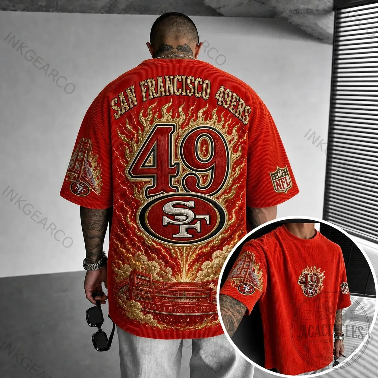 San Francisco 49ers NFL Football Team Red Short Sleeve T-Shirt