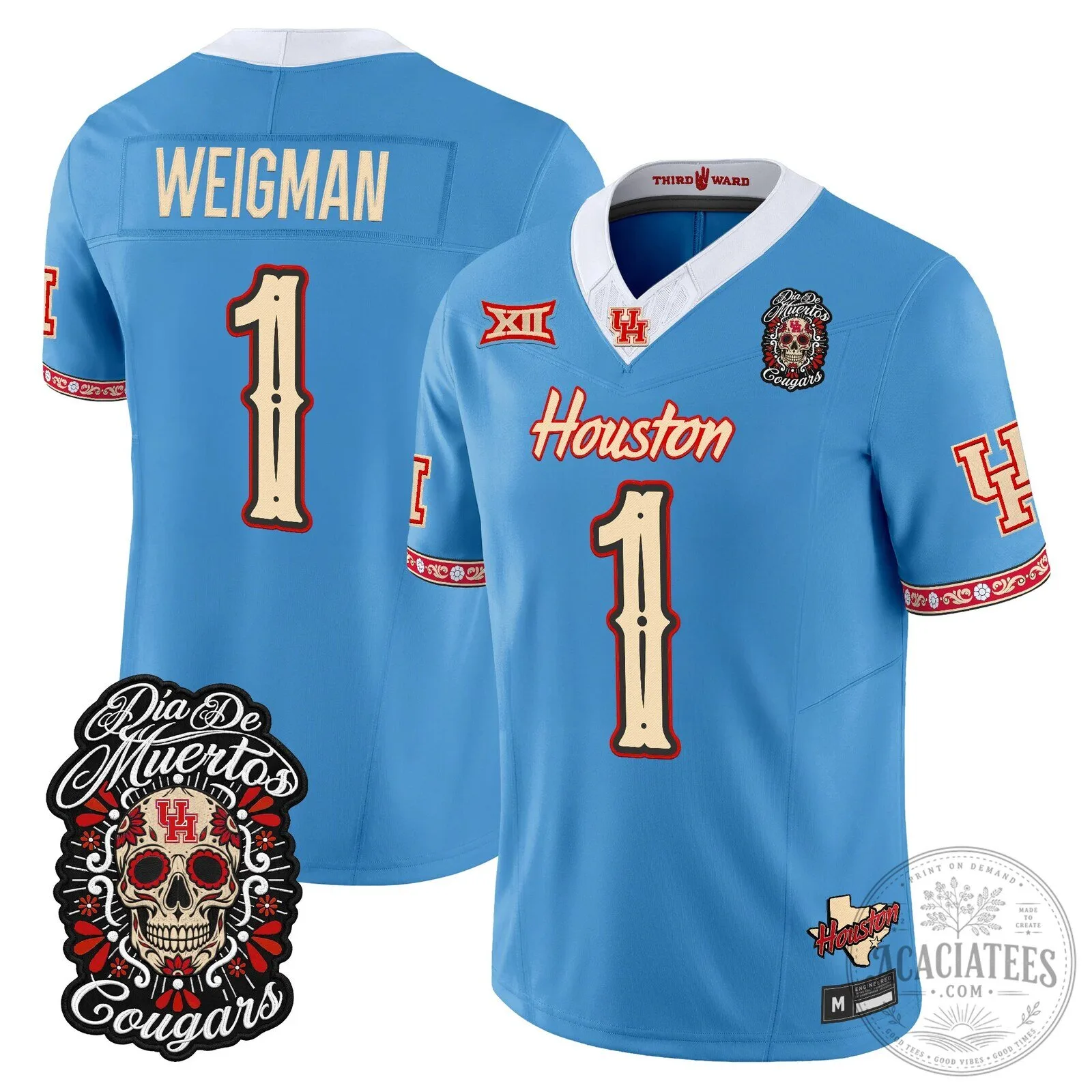 Día de los Muertos Houston Cougars Football Jersey