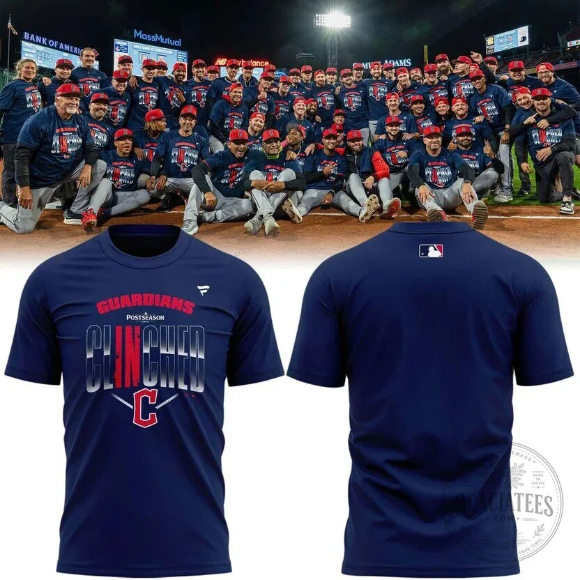 Cleveland Guardians Navy 2026 Postseason Clinched Locker Room T-Shirt