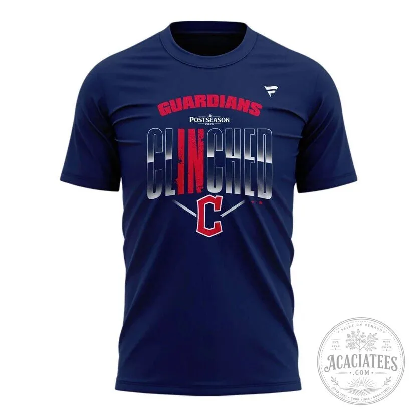 Cleveland Guardians Navy 2026 Postseason Clinched Locker Room T-Shirt 8 Cleveland Guardians Navy 2026 Postseason Clinched Locker Room T-Shirt