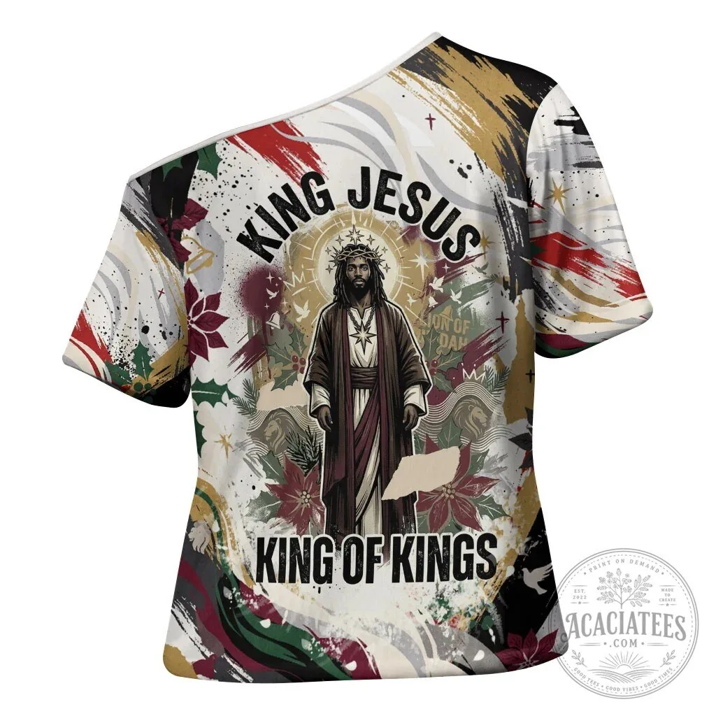 Jesus Is The Reason For The Season Christmas One-Shoulder T-Shirt 8 Jesus Is The Reason For The Season Christmas One-Shoulder T-Shirt