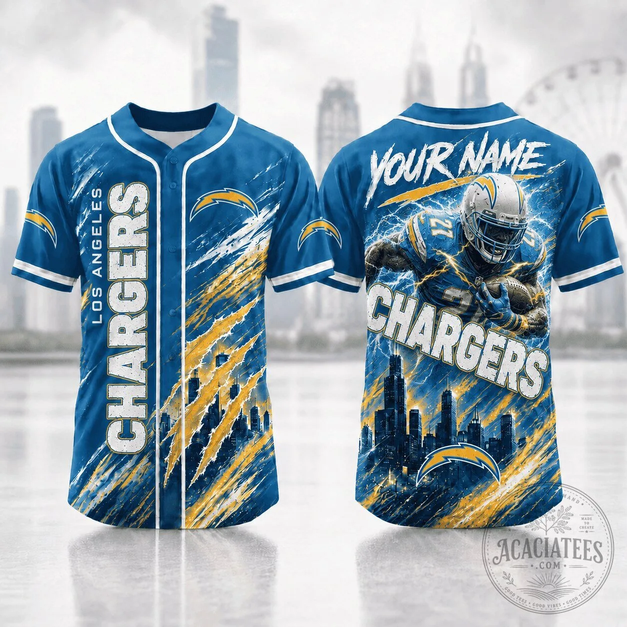 Los Angeles Chargers Personalized Football Jersey