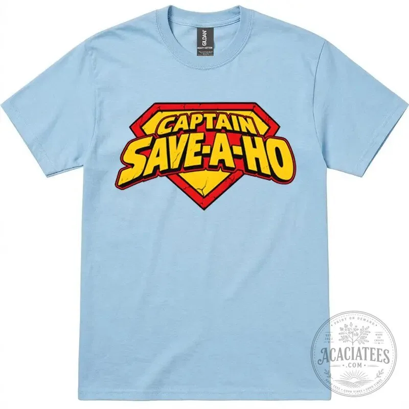 Funny Captain Save-A-Ho Parody Superhero Logo Graphic Novelty T-Shirt 28 Funny Captain Save-A-Ho Parody Superhero Logo Graphic Novelty T-Shirt
