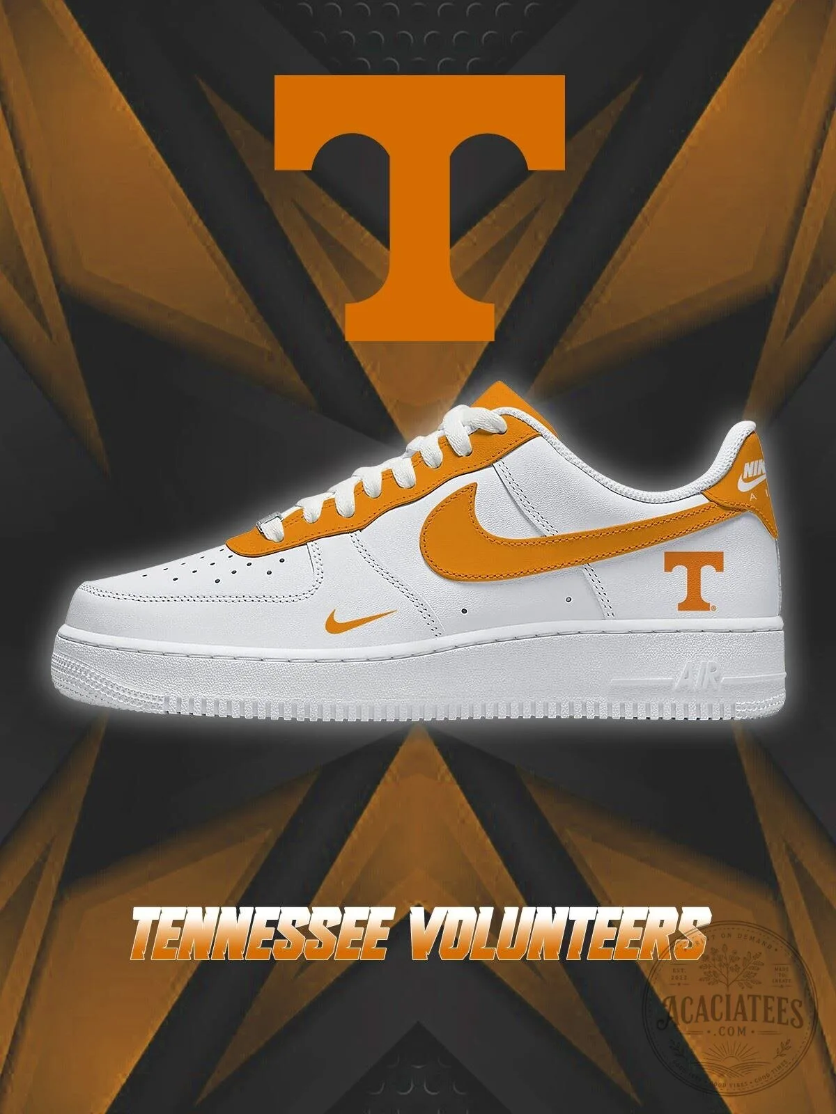 Tennessee Volunteers Custom Nike Air Force 1 Low Top Sneakers
