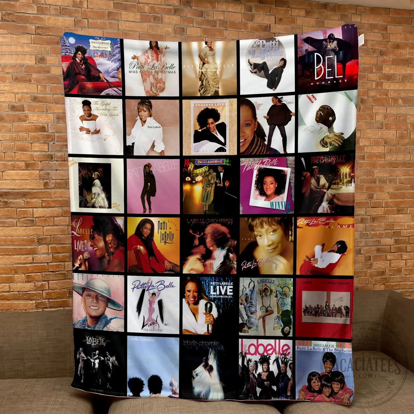 Patti LaBelle Album Covers Collage Fleece Sherpa Blanket