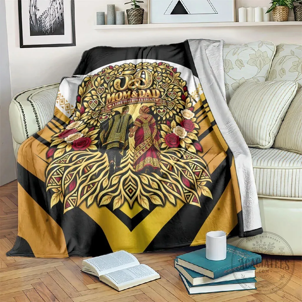African 50th Anniversary Wedding Mom and Dad A Love That Built A Legacy Blanket