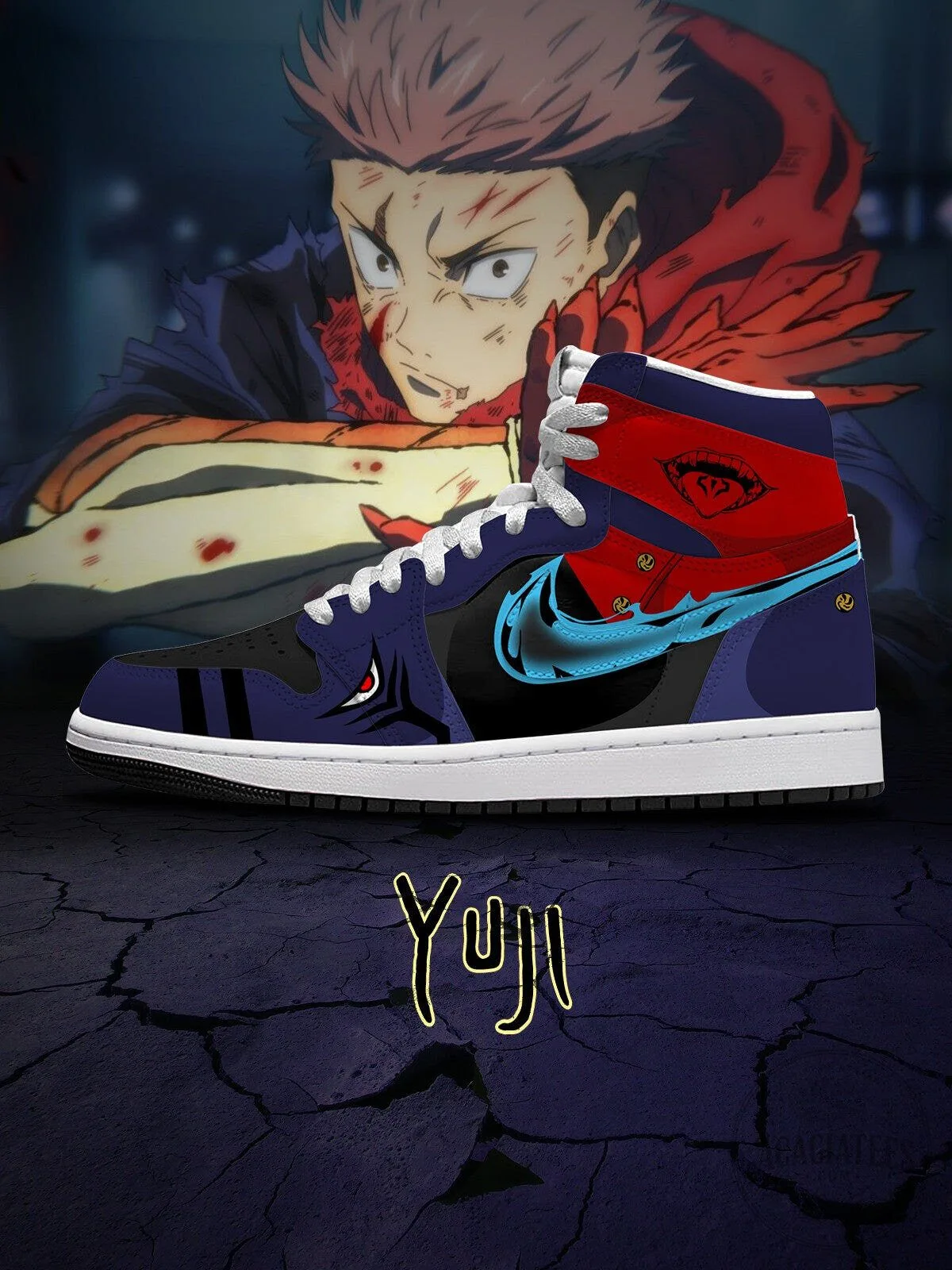 Yuji Itadori Jujutsu Kaisen Anime High-Top Shoes
