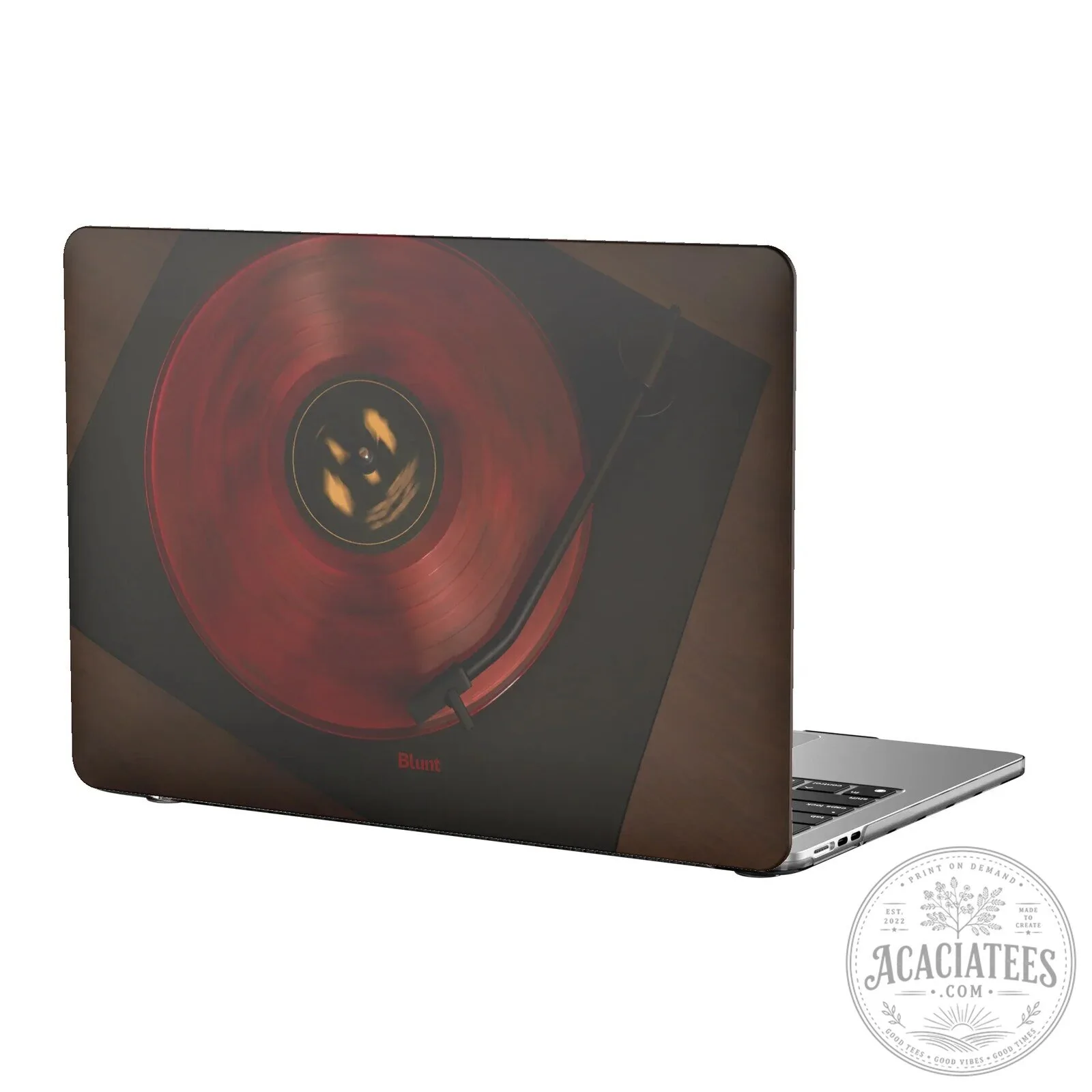 Red Vinyl Record Player Turntable Design MacBook Laptop Case