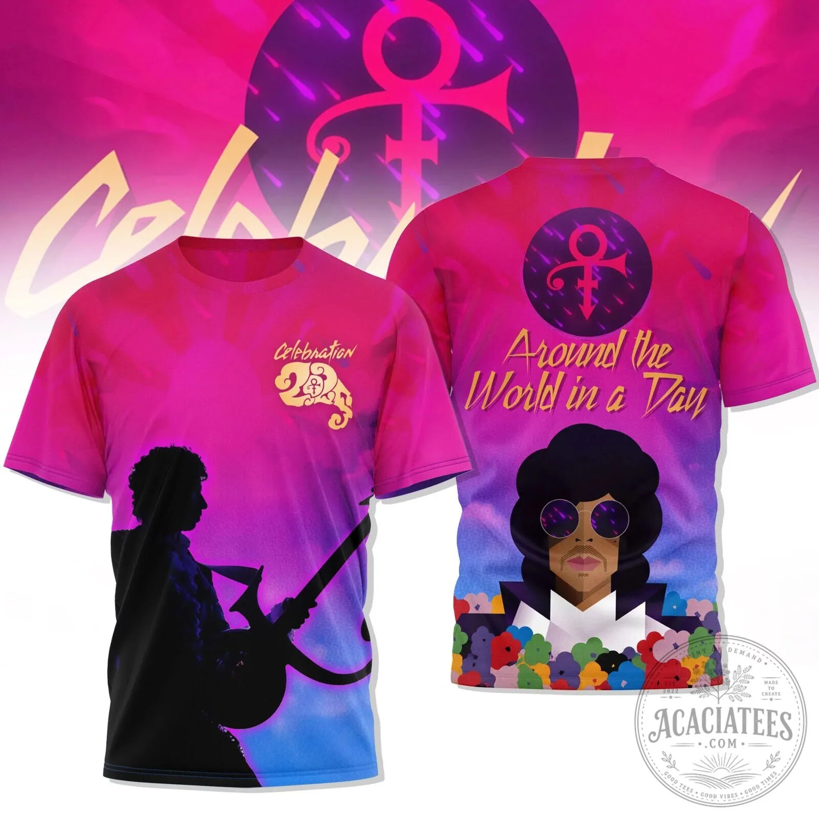 Prince Purple Rain Celebration Around the World in a Day T-Shirt