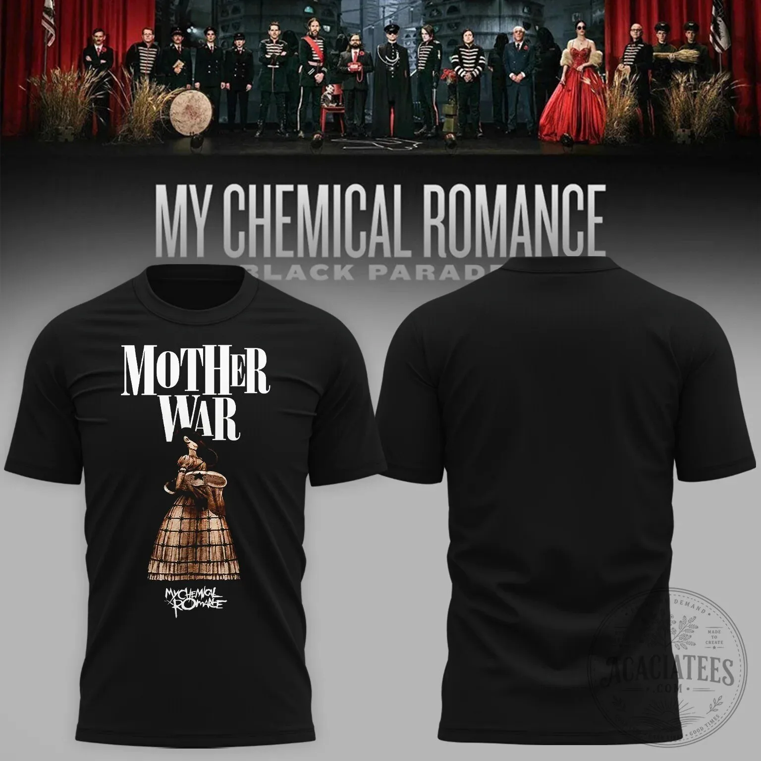 Black Parade Concert T-Shirt featuring My Chemical Romance’s Mother War design